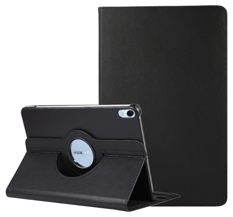 VKL جراب دوار 360 درجة متوافق مع Huawei Matepad SE مقاس 11 بوصة 2024، جراب نحيف متعدد الزوايا يدور بزاوية 360 درجة مع خاصية الاستيقاظ/النوم التلقائي من الجلد الصناعي مع حامل صلب مقاوم للصدمات (أسود) - Image 1