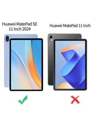 360°Rotating Case Compatible with Huawei Matepad SE 11 inch Case Cover 2024,Multi-Angle Swiveling Slim Cover Auto Wake/Sleep PU Leather Hard Back Shockproof Stand Cover (Black) - view 4