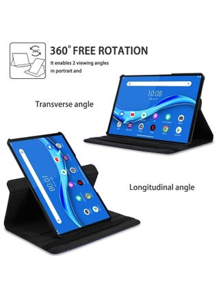 360°Rotating Case Compatible with Huawei Matepad SE 11 inch Case Cover 2024,Multi-Angle Swiveling Slim Cover Auto Wake/Sleep PU Leather Hard Back Shockproof Stand Cover (Black) - view 2