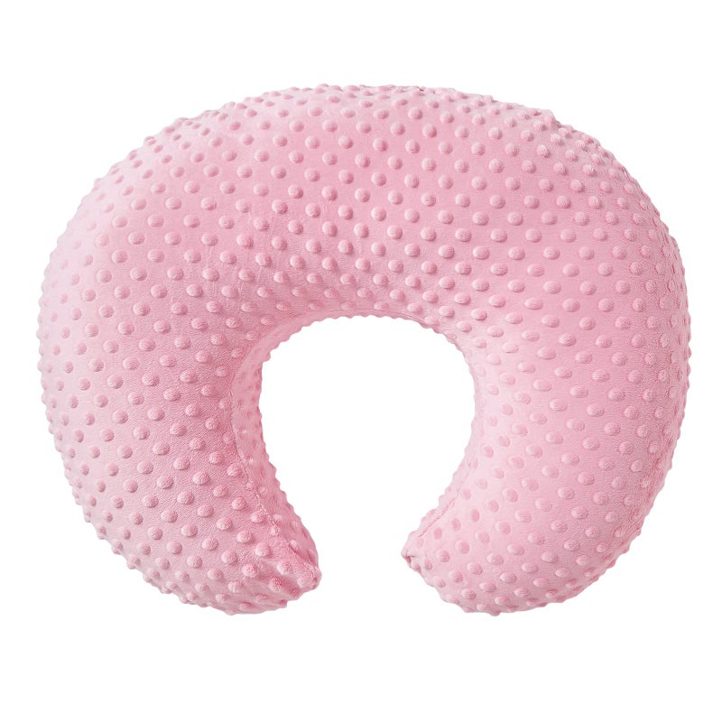 Aullar Nursing Pillow and Positioner with Cover for Breastfeeding and Bottle Feeding, Propping Baby, Tummy Time, Baby Sitting Support, Awake-Time Support (Candy Pink, 22" x 17.7" x 5.9") - Image 2