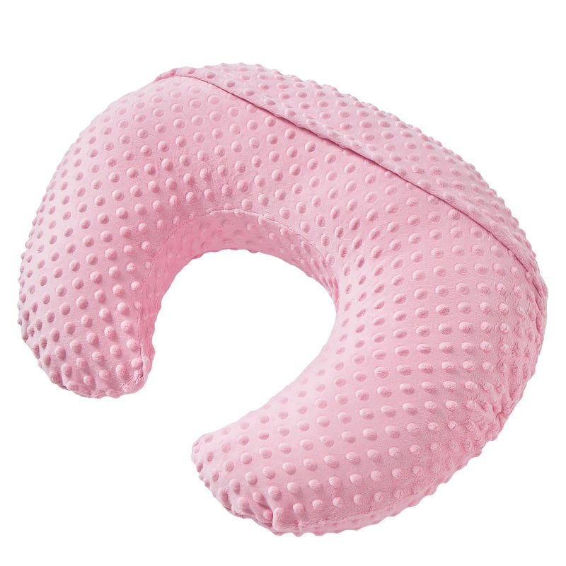 Aullar Nursing Pillow and Positioner with Cover for Breastfeeding and Bottle Feeding, Propping Baby, Tummy Time, Baby Sitting Support, Awake-Time Support (Candy Pink, 22" x 17.7" x 5.9") - Image 3