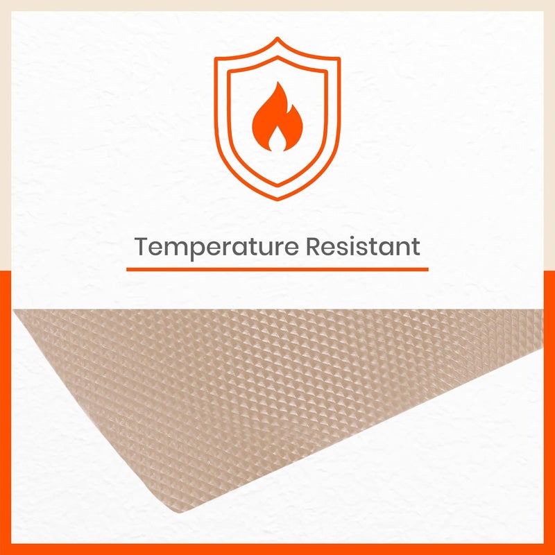 Bathla رول الثلاجة من باثلا 45 سم × 150 سم رول لخزانة المطبخ حمام طاولة ثلاجة مقاوم للحرارة متعدد الاستخدامات قابل للغسل قابل لإعادة الاستخدام بتصميم ماسي غير قابل للانزلاق VEGA 380 GSM بيج عبوة من 3 - Image 5