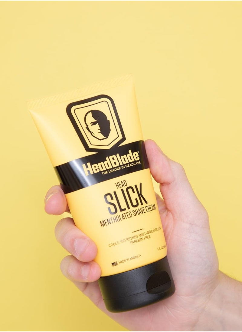 HeadBlade HeadSlick Shave Cream 5 oz for Smooth Head shaving for Bald Men, Helps with Irritation, Redness, & Razor Burn