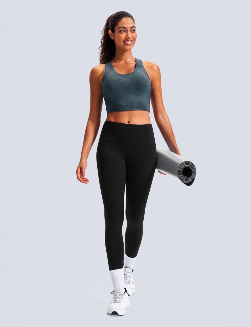 JOYSPELS Stunning Criss-Cross Back Sports Bra, Buttery Soft Longline Yoga Tank Top with Removable Padding, Padded Open-Back Workout Top for Pilates, Barre & Medium-Impact Gym - Image 5