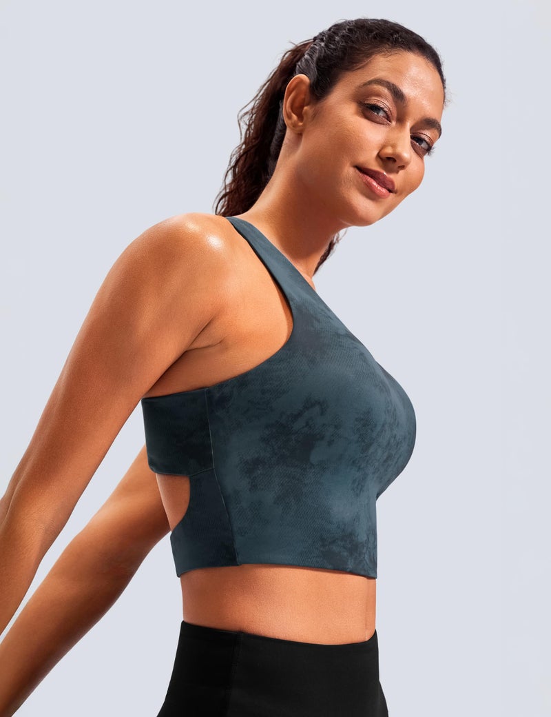 JOYSPELS Stunning Criss-Cross Back Sports Bra, Buttery Soft Longline Yoga Tank Top with Removable Padding, Padded Open-Back Workout Top for Pilates, Barre & Medium-Impact Gym - Image 3