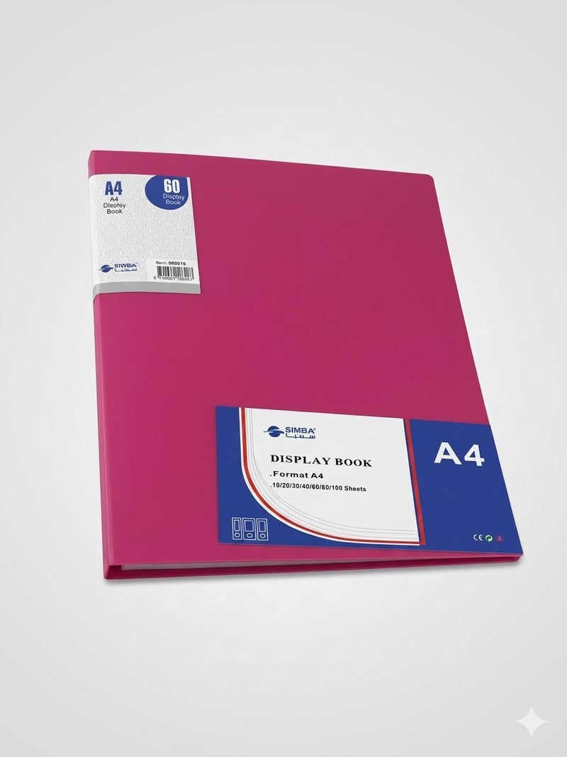 Simba Document Holder 60 Pockets Fuchsia A4 Model DB8515