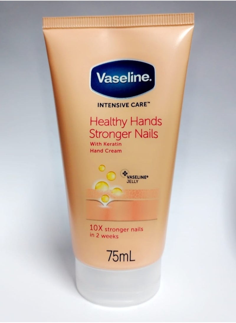 Vaseline Intensive Care Keratin Nail And Hand Cream Clear 75ml 