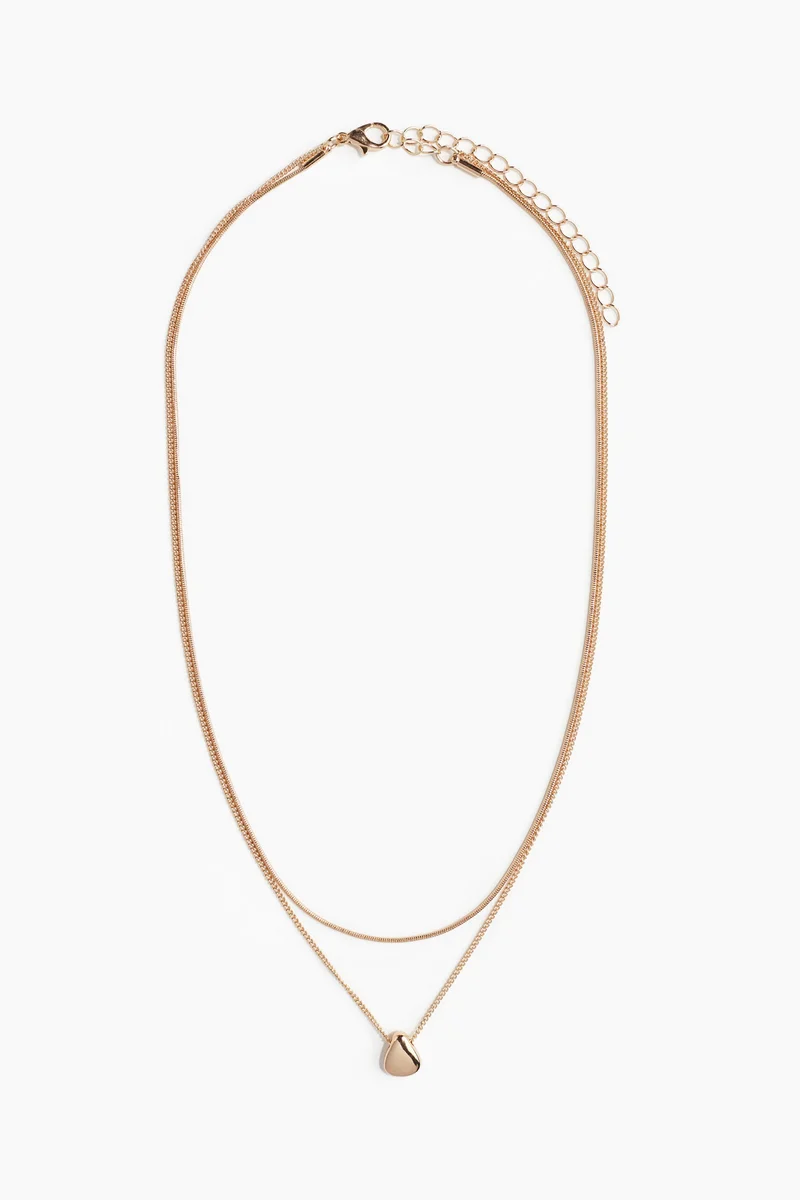 H&M Two-strand pendant necklace