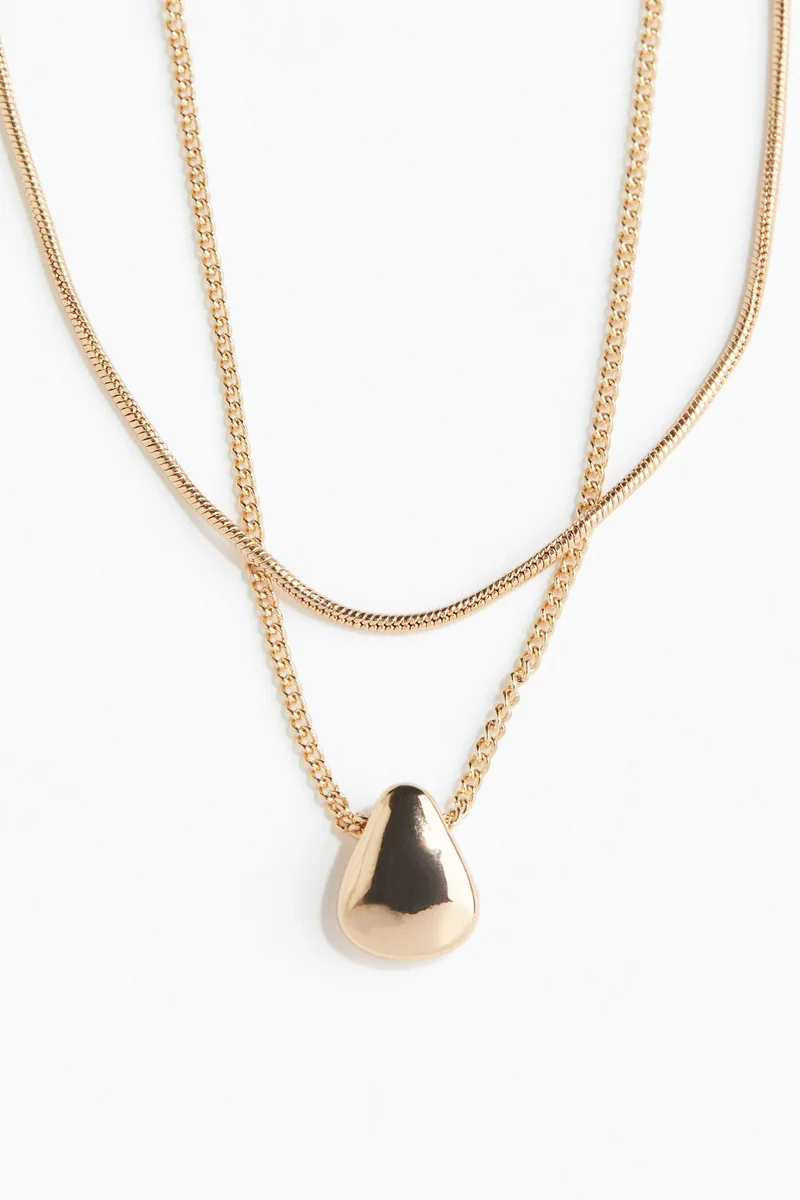 H&M Two-strand pendant necklace
