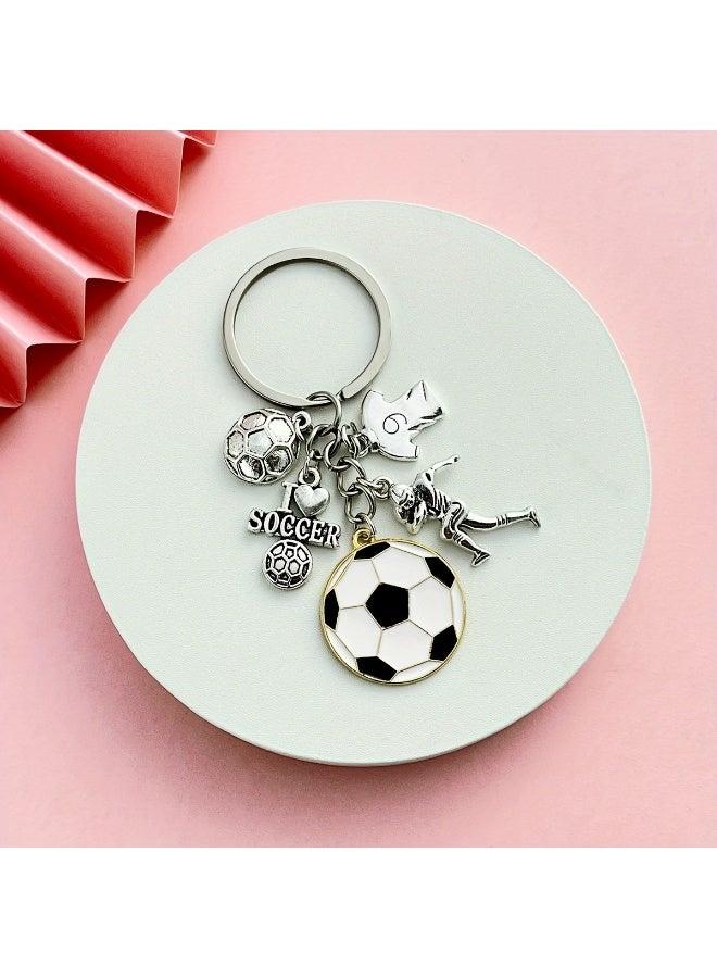 ميدالية مفاتيح لاعب كرة القدم، إكسسوار رياضي من سبائك المعدن - Image 4