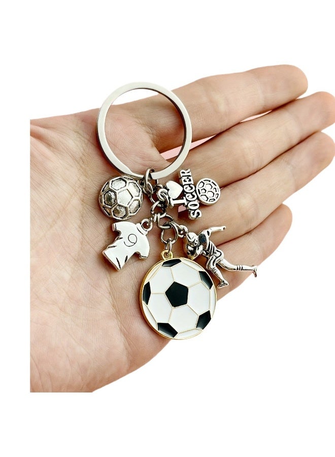 ميدالية مفاتيح لاعب كرة القدم، إكسسوار رياضي من سبائك المعدن - Image 5