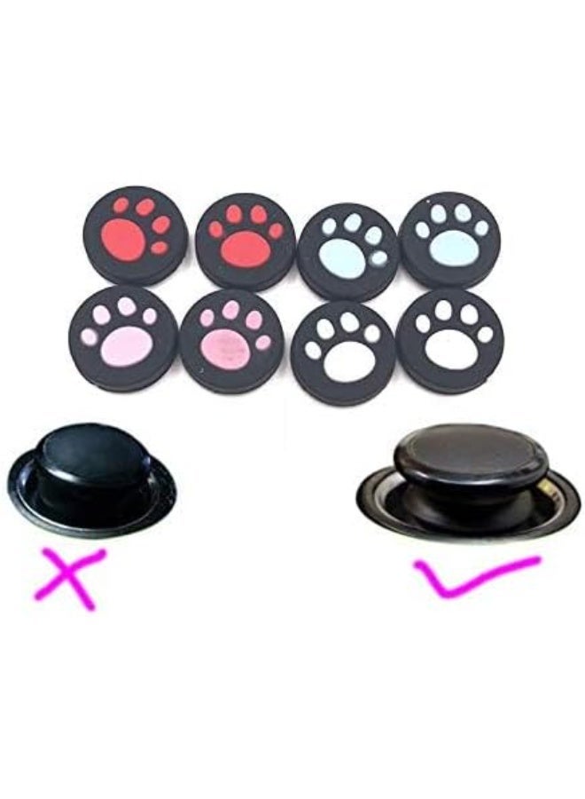 jaexest 2PCS السيليكون عصا الإبهام قبضات قبضات التناظرية عصا الإبهام جويستيك كاب (أزرق + أحمر) - Image 4