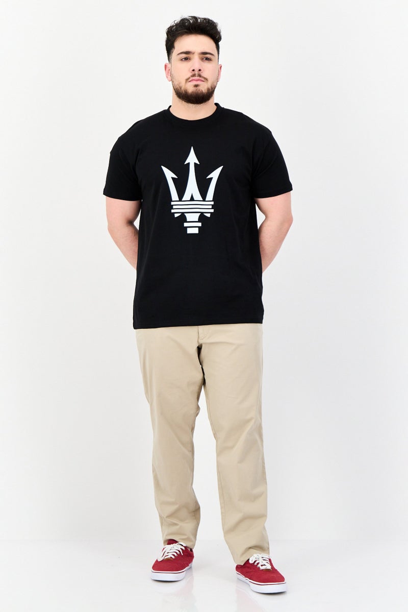 Maserati Men Crew Neck Short Sleeve Graphic Print T-Shirt, Black - Image 2