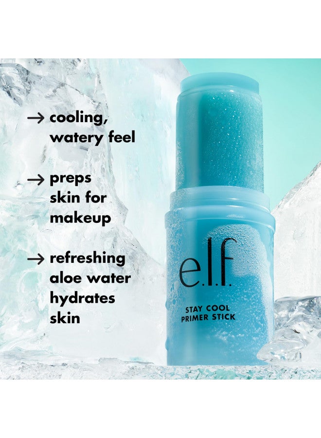 إلف Stay Cool Primer Stick, Hydrating Gel Primer Preps Skin For Makeup, Imparts A Cooling Feel, Infused With Aloe Water, Vegan & Cruelty-Free Blue - Image 3
