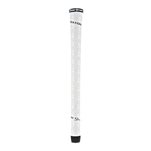 Super Stroke SuperStroke Traxion Wrap Gold Club Grip, White (Standard) | Advanced Surface Texture That Improves Feedback and Tack | Extreme Grip Provides Stability and Feedback | Transfer Speed More Effectively - Image 1