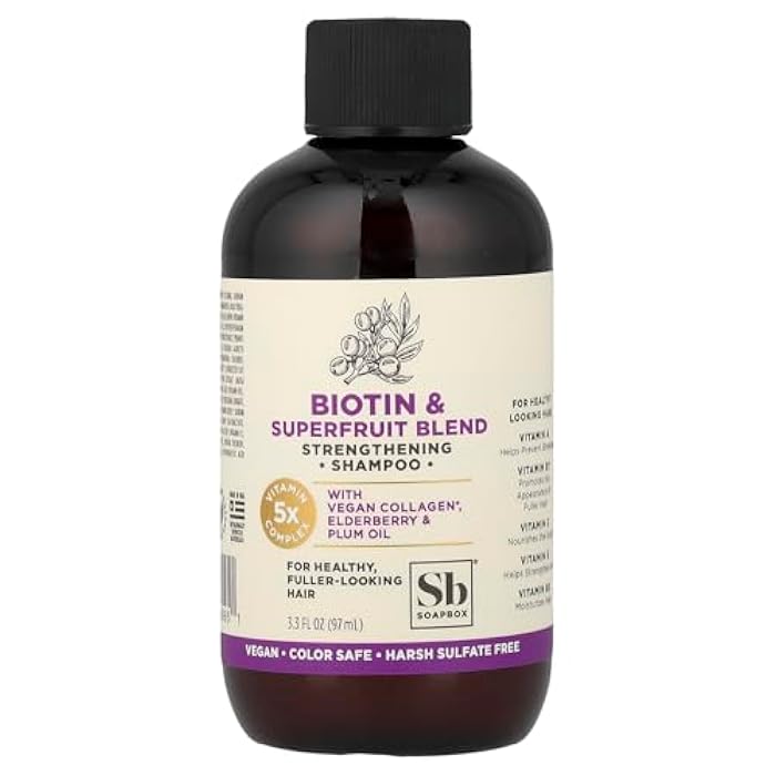 Soapbox Biotin and Superfruit Restore & Volumize Shampoo - Sample - Image 1