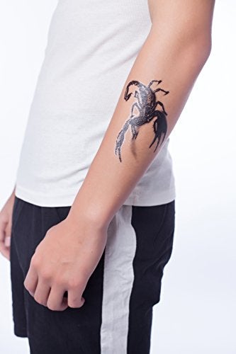 Yeeech 3D Scorpion Temporary Tattoos Sticker for Men Black (2 Sheets) - Image 5