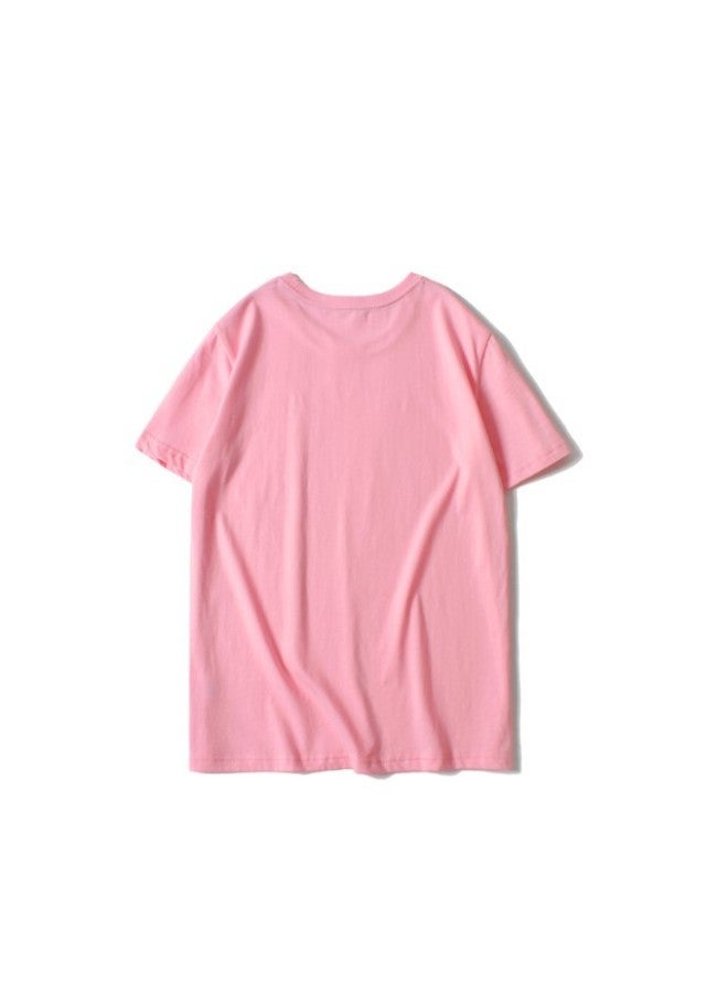 European And American New Men's And Women's over Straight Casual Pure Color Short-sleeved Round Neck Bottoming Shirt