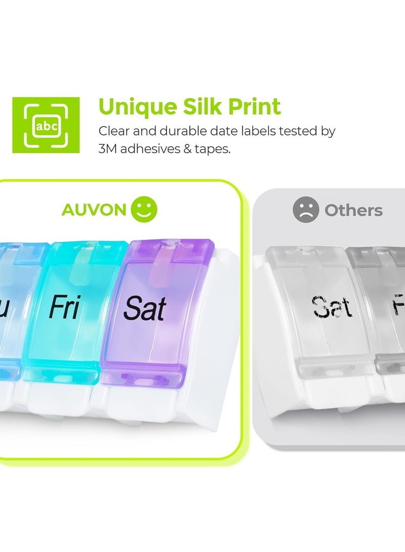 lebonaer Weekly Travel Pill Box Organizer, BPA Free 7 Day 1 Times a Day with Unique Spring Assisted Open Design and Large Tablet Box to Hold Vitamins, Cod Liver Oil, Supplements and Medication - Image 4