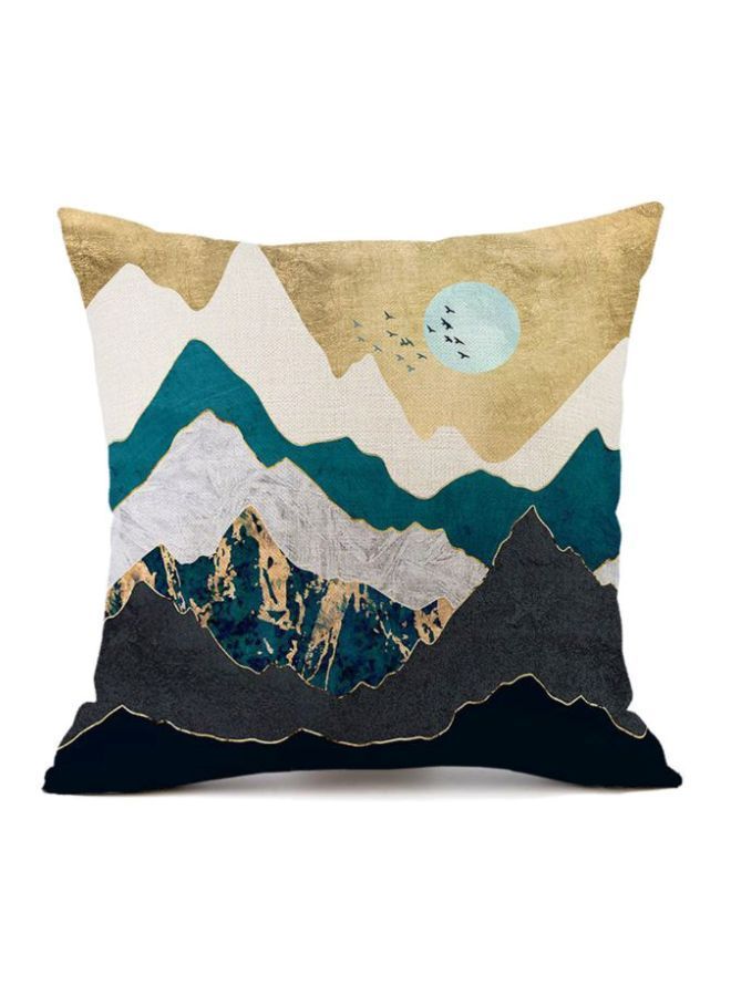 نيبمينينت غطاء وسادة بطبعة منظر طبيعي أزرق/رمادي/بيج 45x45سم