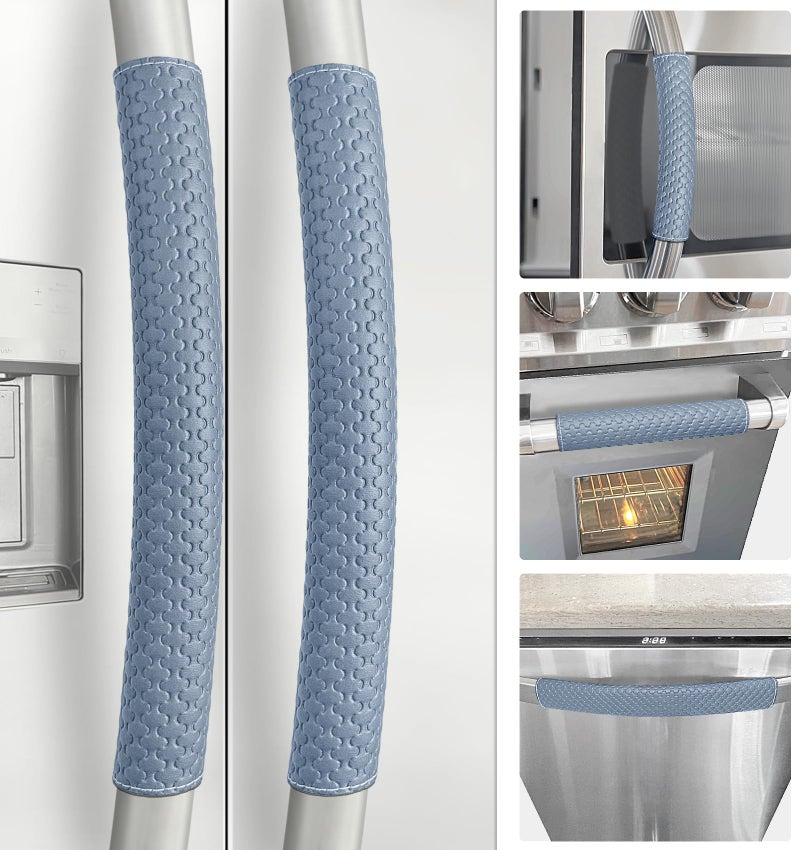 Luludamier Refrigerator Door Handle Covers, 5 PCS, Performance Appliance Handle Covers, Non-Slip Fridge Door Handle Covers, Keep Your Kitchen Clean, Microwave Oven Dishwasher door Handle Protectors(Navy Blue) - Image 1