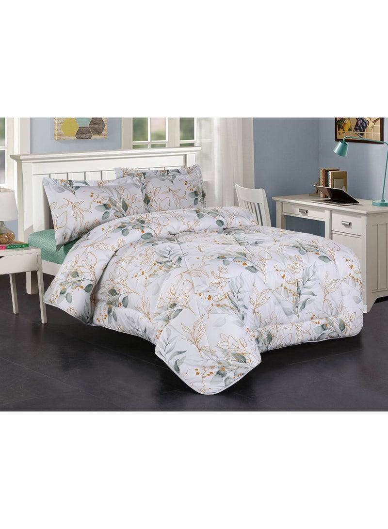 ستارجولد طقم لحاف مقاس كينج فائق النعومة من الألياف الدقيقة مطبوع 4 قطع - Image 1