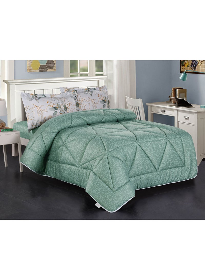 ستارجولد طقم لحاف مقاس كينج فائق النعومة من الألياف الدقيقة مطبوع 4 قطع - Image 2