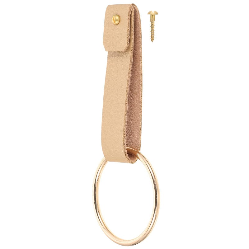 Brass Pu Towel Ring 12cm Minimalist Wall Mounted for Bathroom Kitchen - Image 1