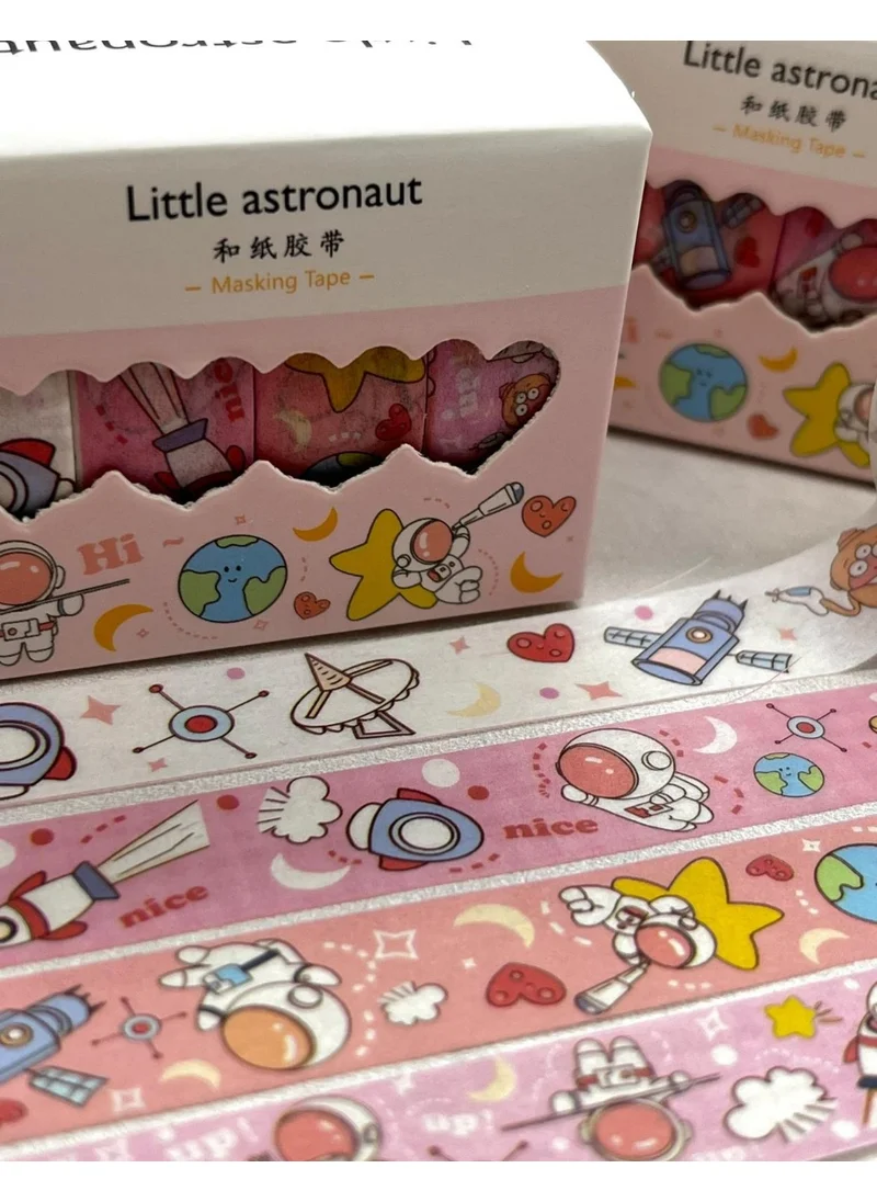 Kağıt Gemi Dükkan Paper Ship Shop Little Astronaut Pink 4-Piece Washi Tape Set / Washi Tape / Bullet Journal / Scrapbook