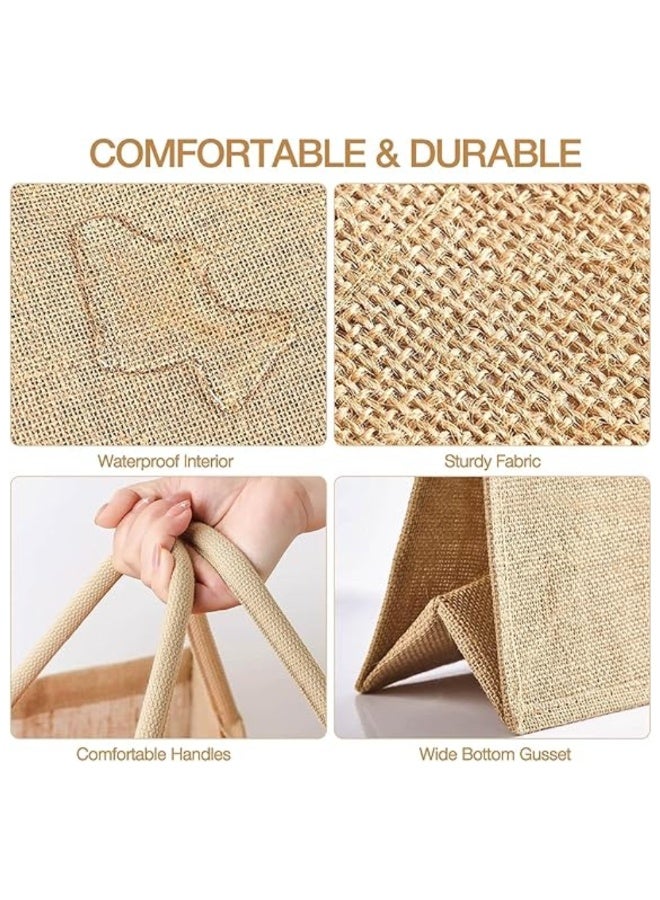 برينت شوب فور مي حقائب رمضان مبارك من الجوت - أكياس بقالة وتسوق صديقة للبيئة من الجوت - مثالية للتسوق وحقائب البقالة - هدية لرمضان - حقيبة جوت تحت عنوان رمضان كريم - Image 4