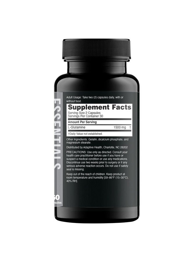 Nugenix Essentials L-Glutamine, 1500mg 100% Botanical L-Glutamine Amino Acid, Protein Synthesis, Supports Cellular Function, 60 Capsules - Image 2