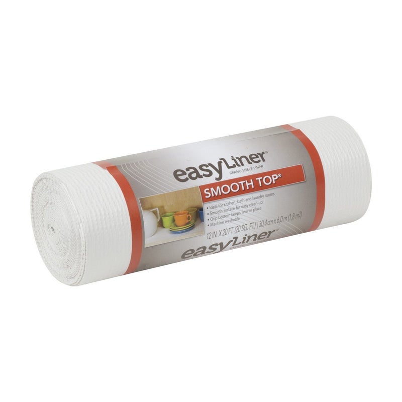 Duck Smooth Top EasyLiner, 12-inch x 20 Feet, White - Image 1