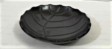 miRim Melamine Leaf Plate/Platter for All Occasions (Set of 6) - Black - Image 5