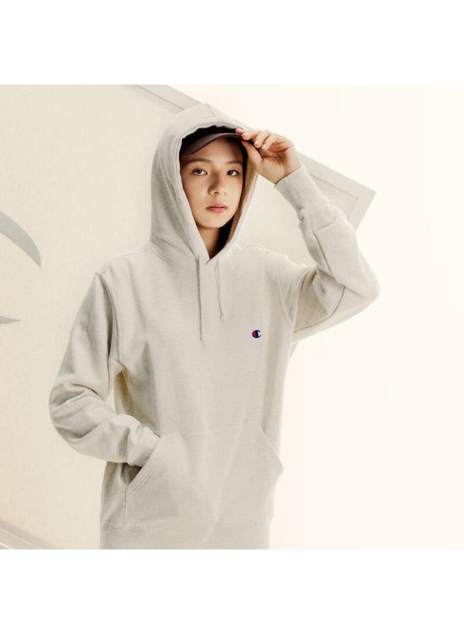 Champion Champion Embroidered Sweatshirt For Men And Women, Trendy Retro Hoodie [small C Hooded Style] Off-white L  - Image 1