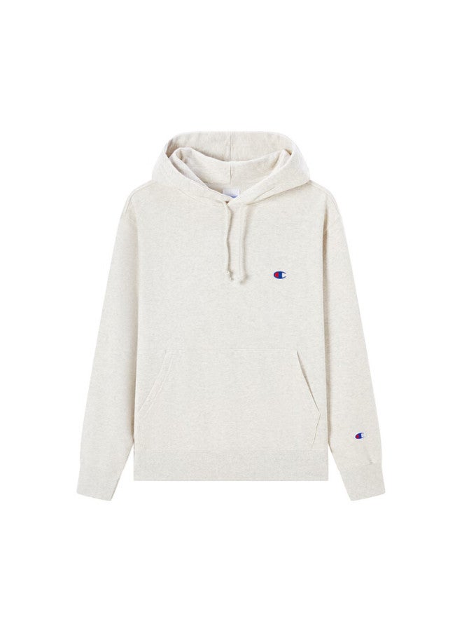 Champion Champion Embroidered Sweatshirt For Men And Women, Trendy Retro Hoodie [small C Hooded Style] Off-white L  - Image 5