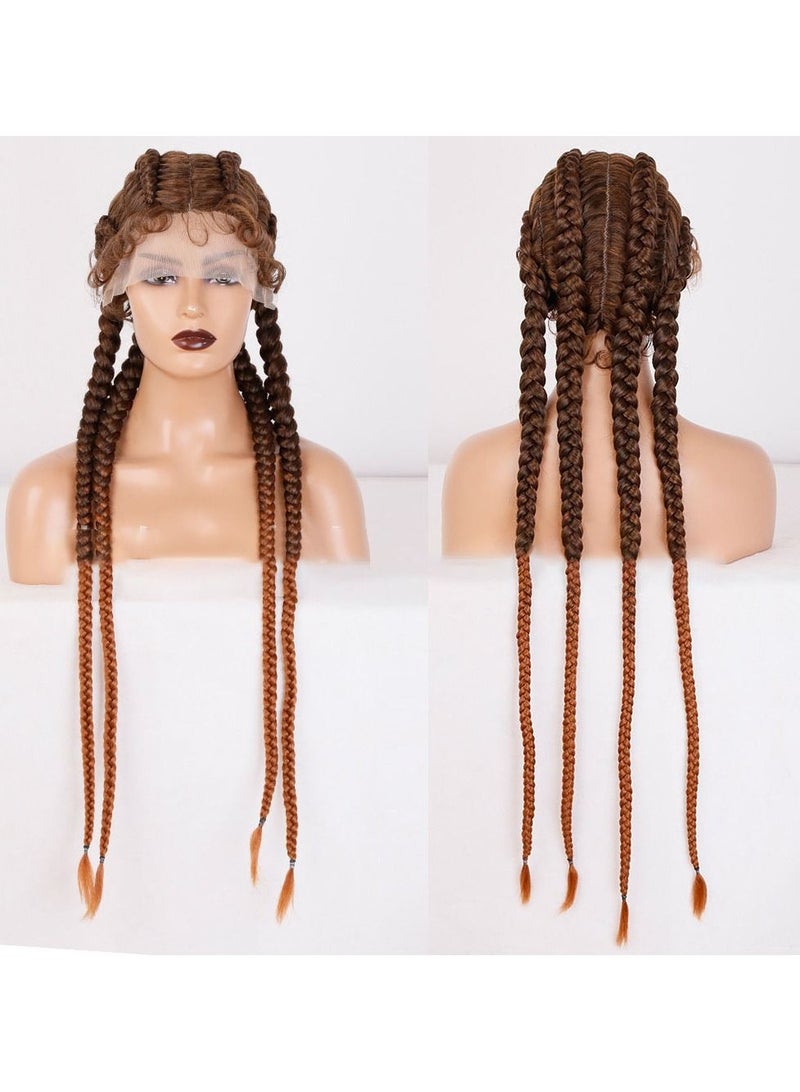 شعر مستعار أوروبي وأمريكي جديد شعر مستعار أربعة حبلا جدائل قذرة ضفائر واقعية أغطية رأس دمية طبيعية لون الشعر رقم 1B30