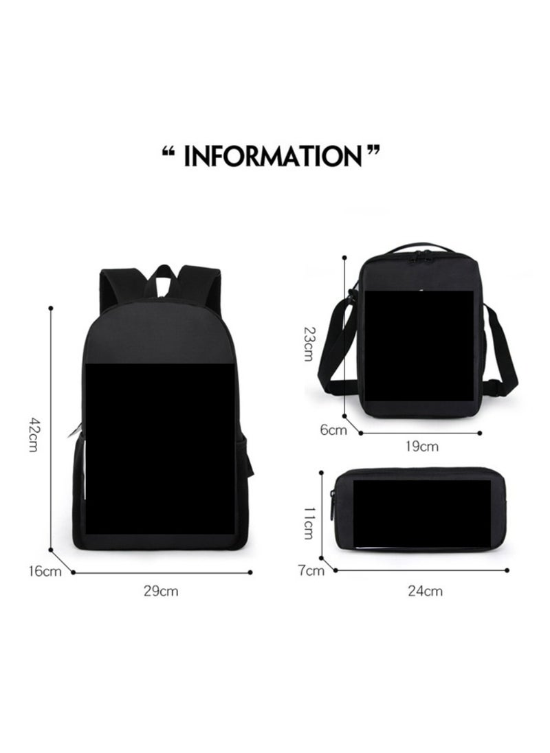 Generic - Cartoon anime backpack for primary and secondary school students, large capacity casual lightweight backpack, cartoon shoulder bag, pencil case, pencil case, and pencil case - Image 1