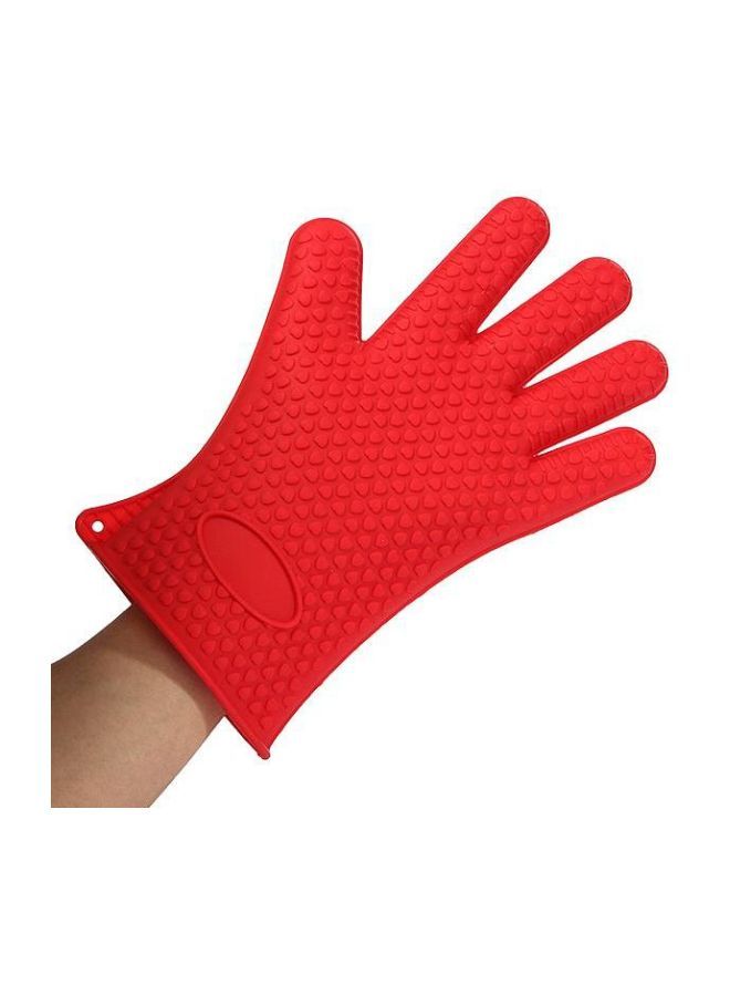 NIBEMINENT 2-Piece Silicone Cleaning Gloves Red One Size  - Image 2