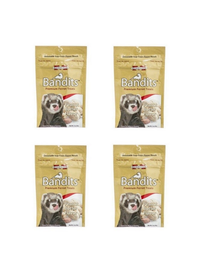 Marshall FD-386 Bandits Ferret Treats Peanut Butter, 3 Oz. (4 pack)