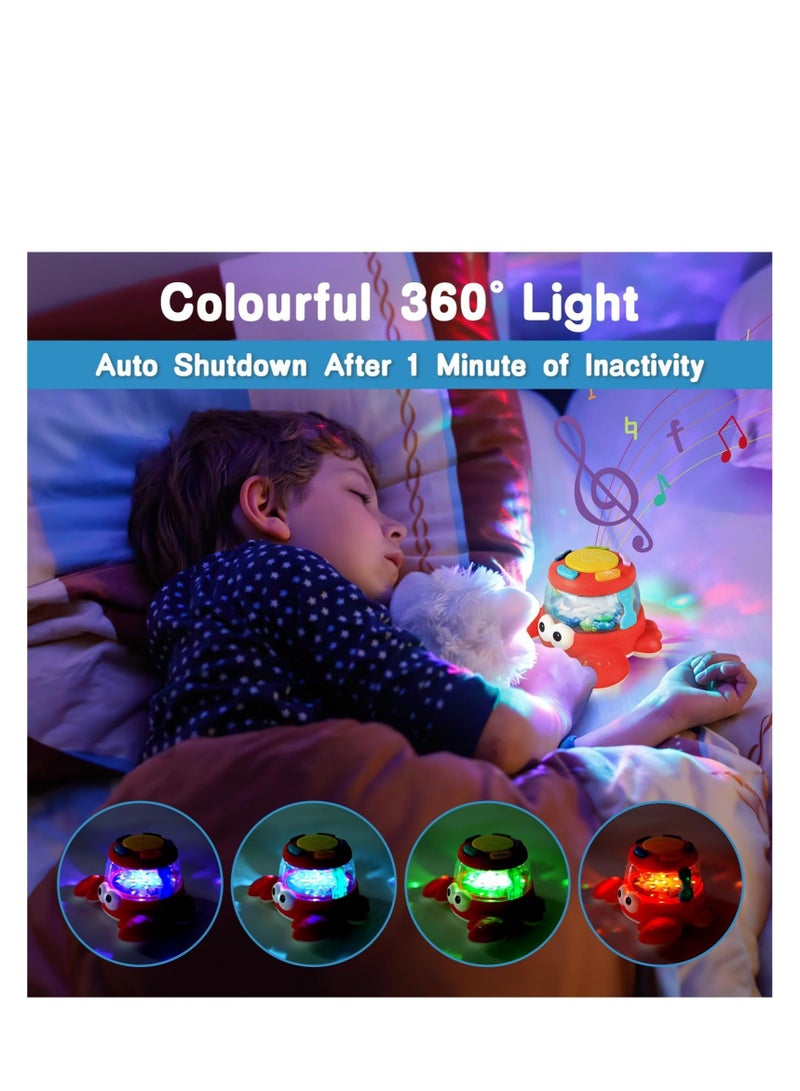 Captaintech Mini Crab Light Up Toys with Music, Baby Sensory Toys, Toddler Interactive Learning Development Toy, Early Learning Baby Musical Toys for 3 Year Old Girls Boys Birthday Gifts - Image 2