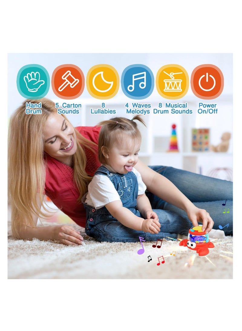 Captaintech Mini Crab Light Up Toys with Music, Baby Sensory Toys, Toddler Interactive Learning Development Toy, Early Learning Baby Musical Toys for 3 Year Old Girls Boys Birthday Gifts - Image 4