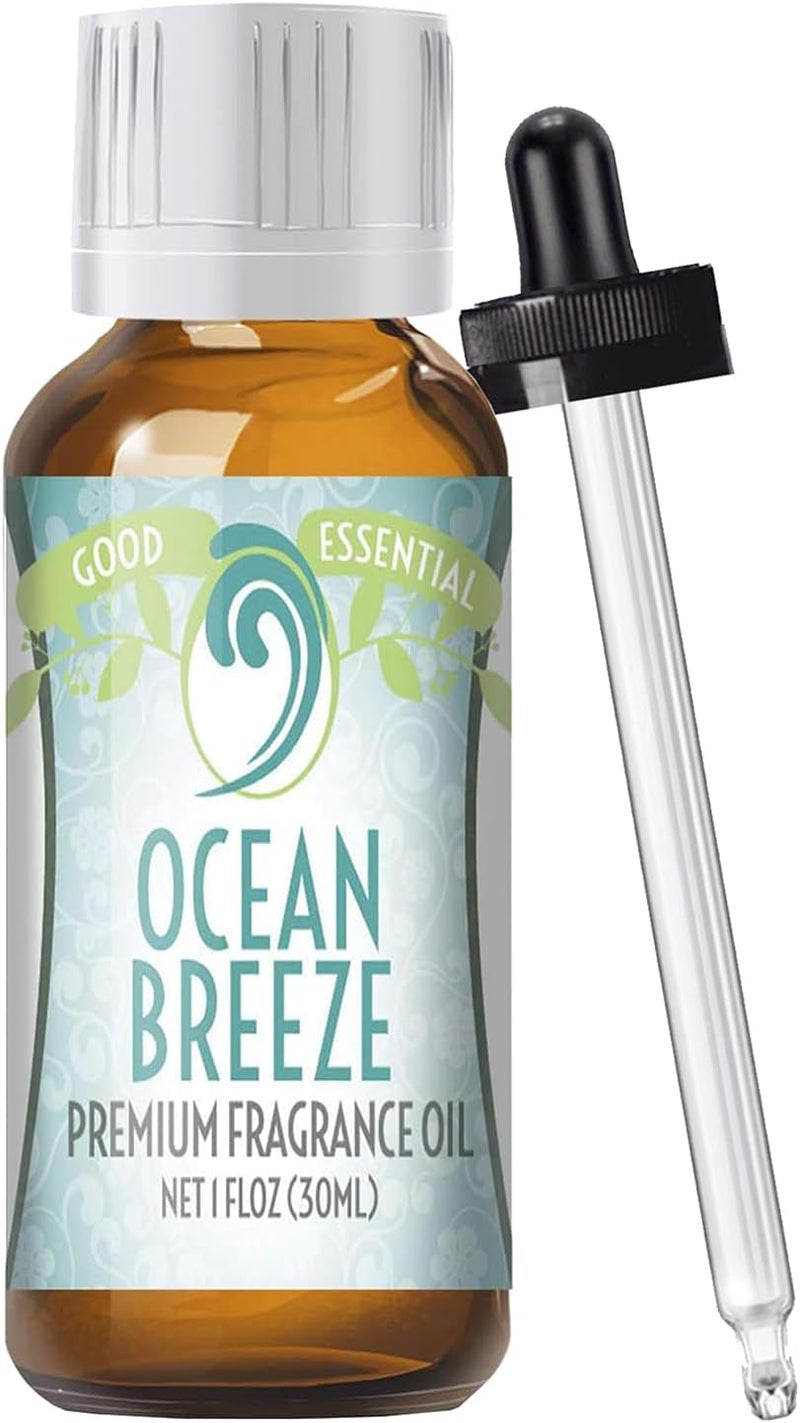 Good Essential Professional Ocean Breeze Fragrance Oil (30 ml / 1 fl oz) for Diffuser, Candles, Soaps, Perfume, Home Care - Ocean Breeze Scented Oil for Candle Making & Aromatherapy - Image 1