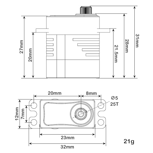 MEUS Racing 360 RC Winch Servo 85KG Coreless Servo for Axial SCX10 Capra UTB 19 Traxxas 110 18 RC Cars MEX8W360 - Image 5