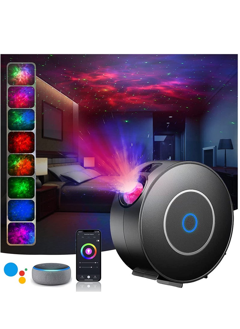 Next Life - Smart Star Projector Galaxy Light - RGB LED Laser Star Projector For Kids Bedroom Playroom Home Center, WiFi(2.4GHz) Smart APP Projector APP Work With Alexa Google Home Starry Sky LED Night Light - Image 1