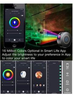 Next Life Smart Star Projector Galaxy Light - RGB LED Laser Star Projector For Kids Bedroom Playroom Home Center, WiFi(2.4GHz) Smart APP Projector APP Work With Alexa Google Home Starry Sky LED Night Light  - Image 2