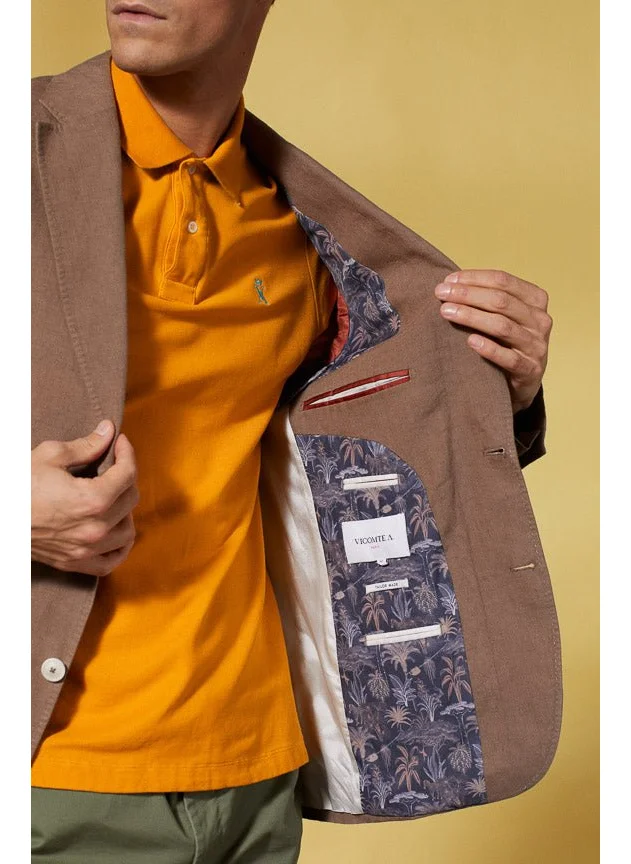 Vicomte A. Badys Taupe Linen Blazer