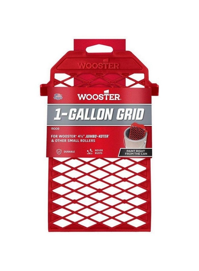 Wooster High Quality 1-Gallon Paint Bucket Grid Red 3.175 x 12.7 x 22.86 cm 00R0080000 - Image 1