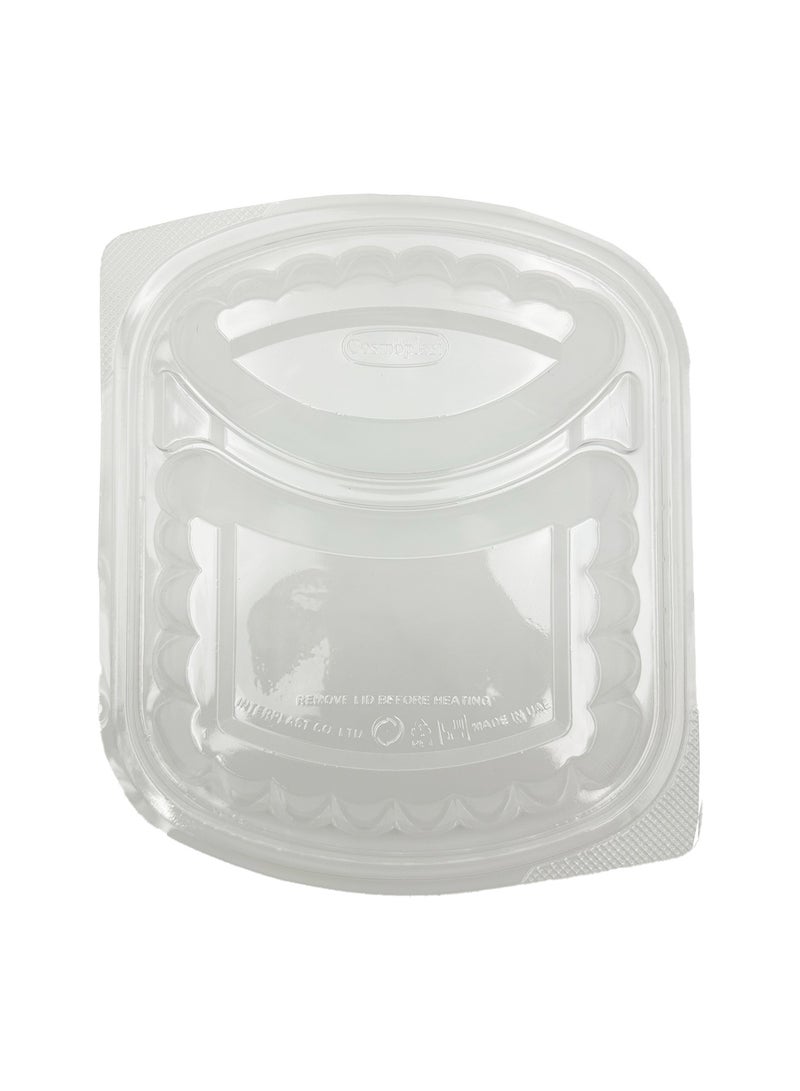 Ideal Pack Black Base 2-Compartment Food Containers with Lids – 5 Pieces | Microwave, Freezer & Dishwasher Safe | Durable Containers for Meal Prep, Takeaway & Storage - Image 3