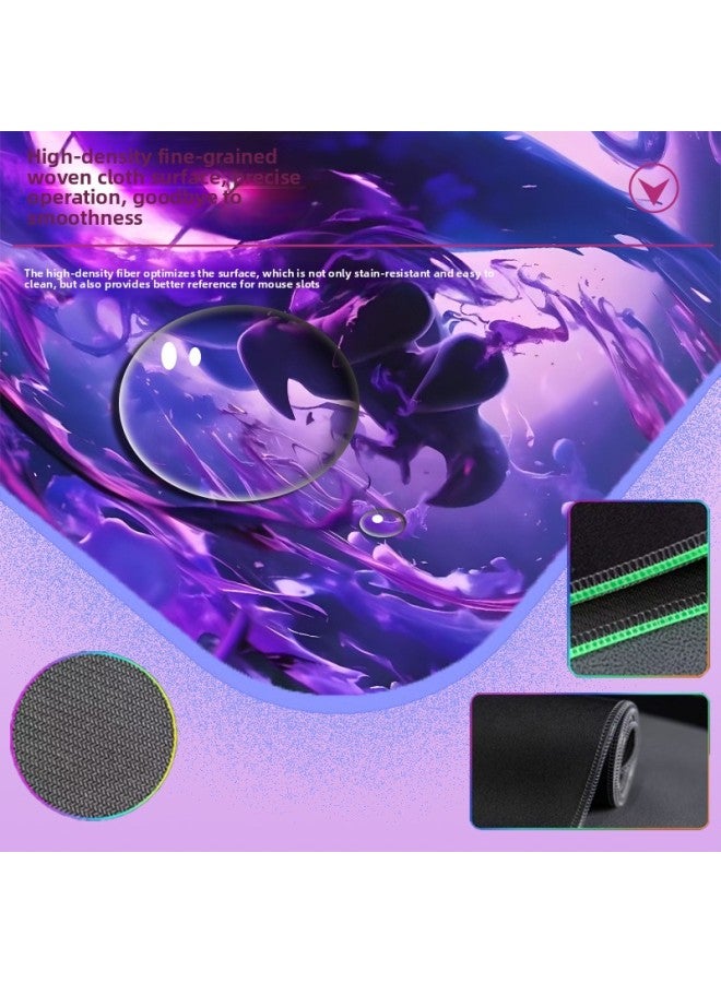 Mouse Pad Geng Ghost Luminous Animation Table Pad E-sports Super Large Game Keyboard Pad Internet Cafe Universal Desk Pad-Color:300*900*3mm-Pattern:Gengar-9 Glow  - Image 5