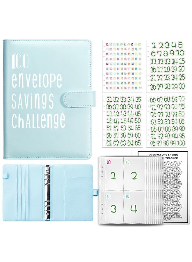 Bluejw Loose-leaf Ben Couple 100 Days Challenge Saving Money Saving Notebook Loose-leaf Handbook  - Image 1